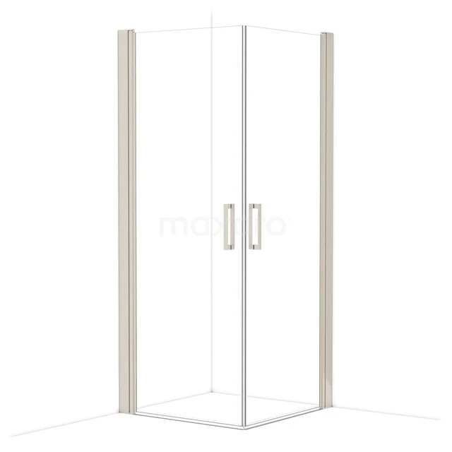 Diamond Shower cabin | 85x85 cm Stainless steel Clear glass Pivot door Square CDE10808210BR