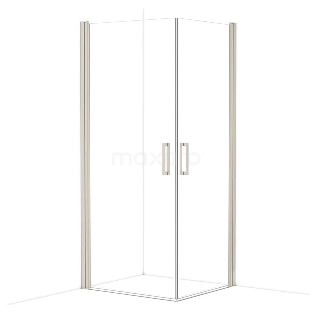 Diamond Douchecabine | 90x80 cm Rvs Helder glas Draaideur Rechthoek CDE1090810BR