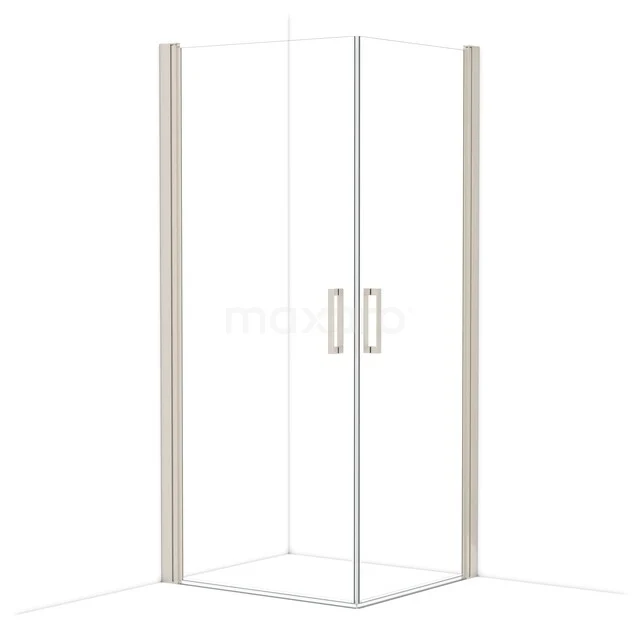 Diamond Duschkabine | 90x80 cm Edelstahl Drehtür Rechteck CDE10908110BR