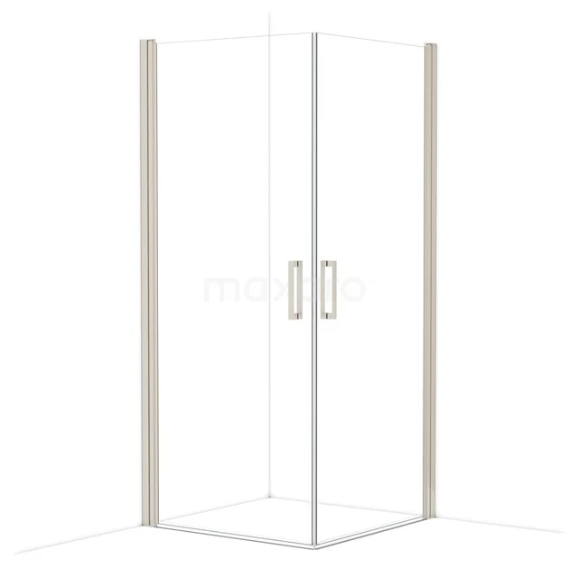 Diamond Shower enclosure | 90x90 cm Stainless steel Clear glass Pivot door Square CDE1090910BR