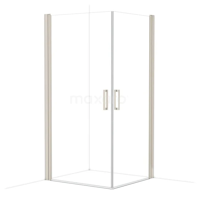 Diamond Duschkabine | 100x90 cm Edelstahl Drehtür Rechteck CDE11009110BR