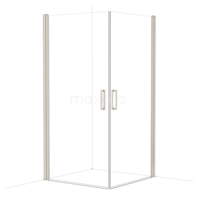 Diamond Duschkabine | 100x100 cm Edelstahl Drehtür Quadrat CDE1101010BR