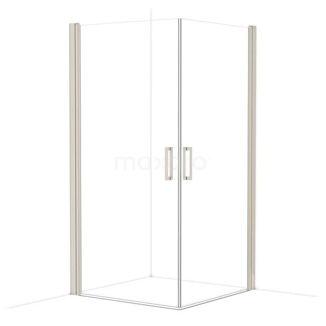 Diamond Shower cabin | 100x100 cm Stainless steel Clear glass Pivot door Square CDE11010110BR