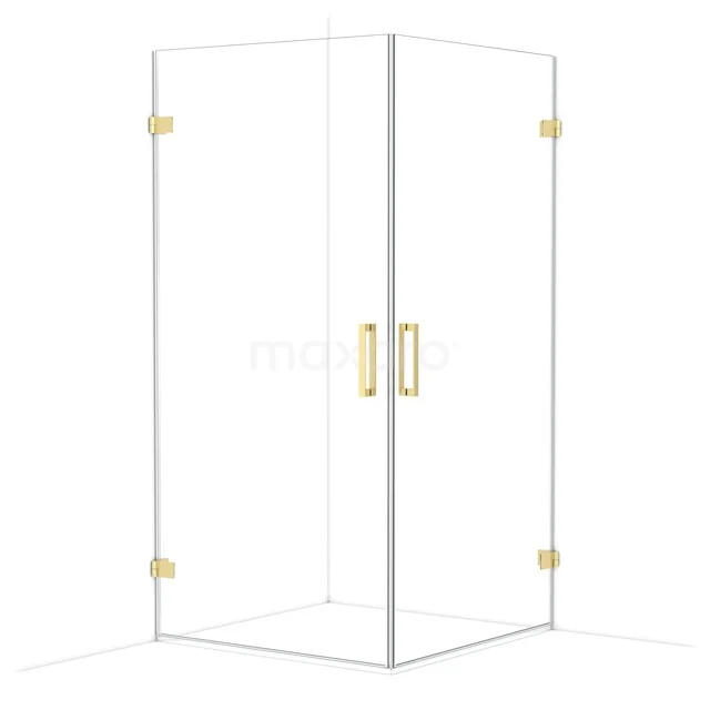 Diamond Duschkabine | 100x100 cm Helles Gold Drehtür Quadrat CDE1101020LG Diamond Duschkabine | 100x100 cm Helles Gold Drehtür Quadrat CDE1101020LG