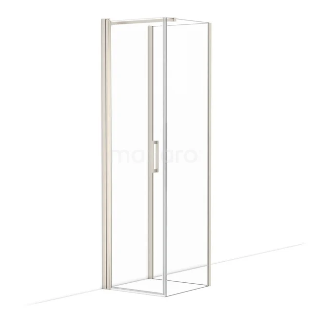 Diamond Shower cabin | 60x60 cm Stainless steel Clear glass Pivot door Semi-detached square CDF1060606110BR