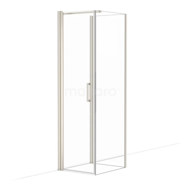 Diamond Duschkabine | 70x60 cm Edelstahl Drehtür Halbfreistehendes Rechteck CDF1060706110BR