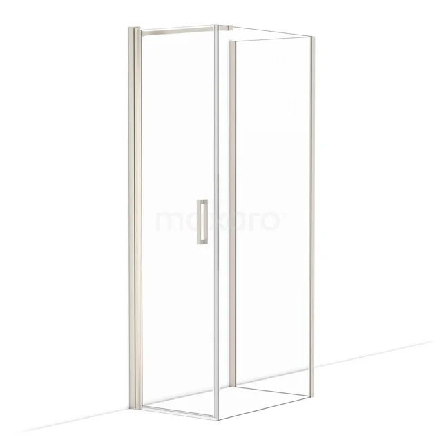 Diamond Douchecabine | 90x60 cm Rvs Helder glas Draaideur Halfvrijstaande rechthoek CDF1060906110BR