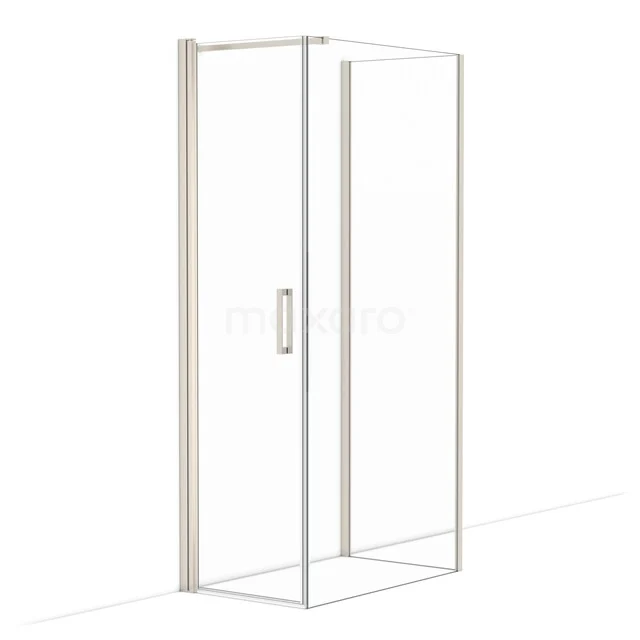 Diamond Douchecabine | 100x60 cm Rvs Helder glas Draaideur Halfvrijstaande rechthoek CDF1061006110BR