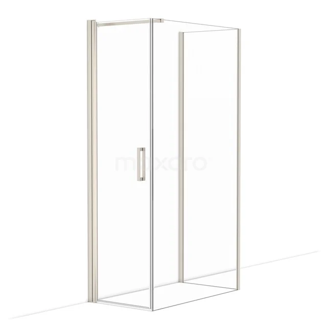 Diamond Douchecabine | 110x60 cm Rvs Helder glas Draaideur Halfvrijstaande rechthoek CDF1061106110BR