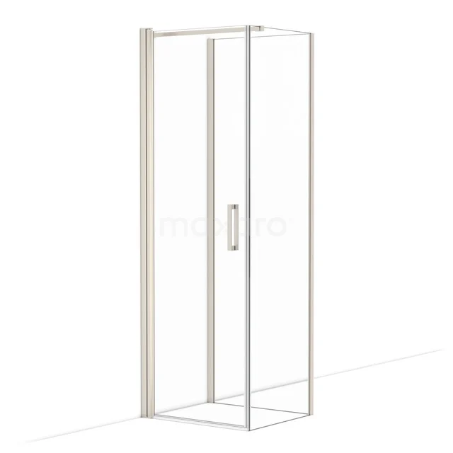 Diamond Douchecabine | 70x60 cm Rvs Helder glas Draaideur Halfvrijstaande rechthoek CDF1070607110BR