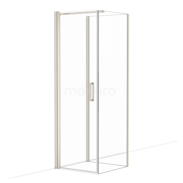 Diamond Duschkabine | 70x70 cm Edelstahl Drehtür Halbfreistehendes Quadrat CDF1070707110BR