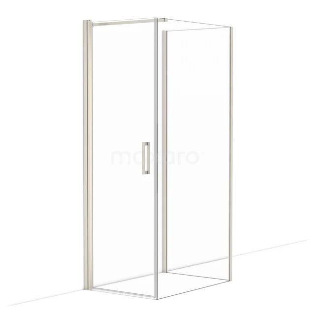 Diamond Douchecabine | 100x70 cm Rvs Helder glas Draaideur Halfvrijstaande rechthoek CDF1071007110BR