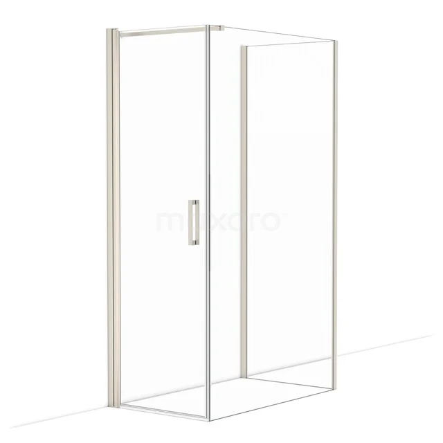 Diamond Duschkabine | 120x70 cm Edelstahl Drehtür Halbfreistehendes Rechteck CDF1071207110BR