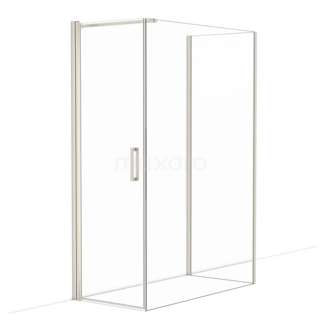 Diamond Douchecabine | 140x70 cm Rvs Helder glas Draaideur Halfvrijstaande rechthoek CDF1071407110BR