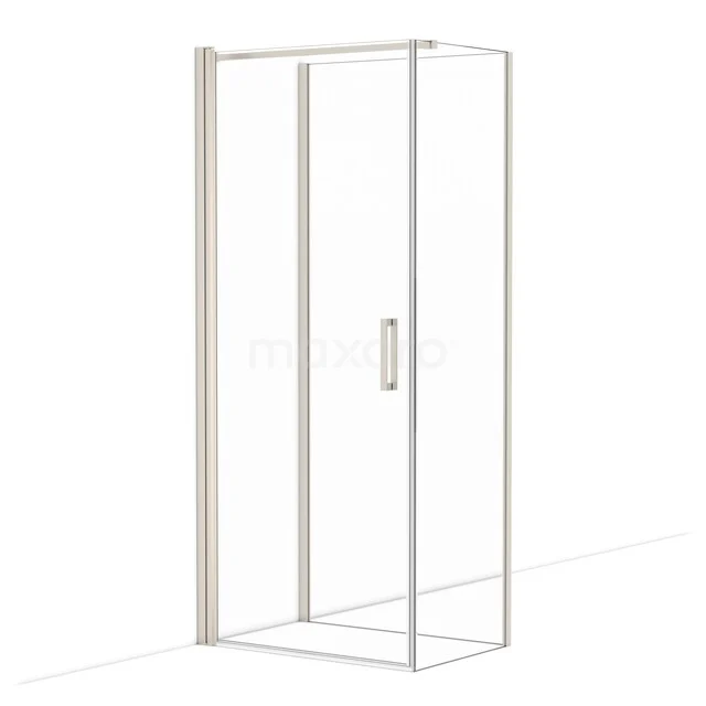 Diamond Douchecabine | 90x60 cm Rvs Helder glas Draaideur Halfvrijstaande rechthoek CDF1090609110BR