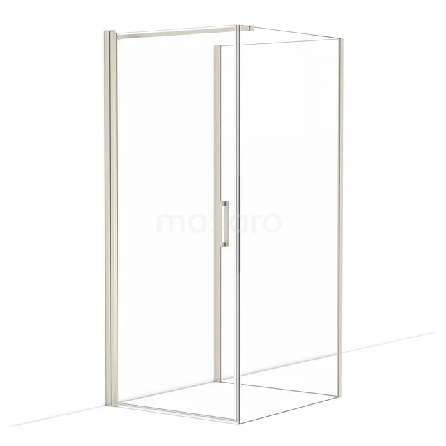 Diamond Douchecabine | 100x90 cm Rvs Helder glas Draaideur Halfvrijstaande rechthoek CDF1091009110BR