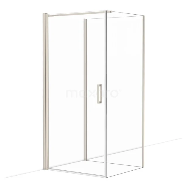 Diamond Douchecabine | 100x90 cm Rvs Helder glas Draaideur Halfvrijstaande rechthoek CDF1100910110BR