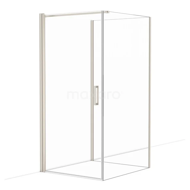 Diamond Douchecabine | 110x100 cm Rvs Helder glas Draaideur Halfvrijstaande rechthoek CDF1101110110BR