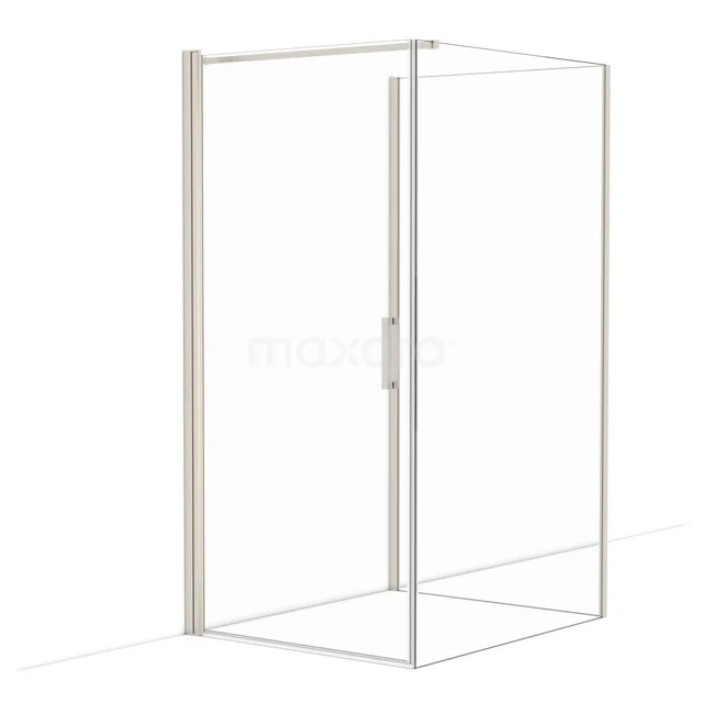 Diamond Douchecabine | 120x100 cm Rvs Helder glas Draaideur Halfvrijstaande rechthoek CDF1101210110BR