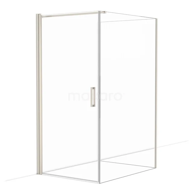 Diamond Douchecabine | 130x100 cm Rvs Helder glas Draaideur Halfvrijstaande rechthoek CDF1101310110BR