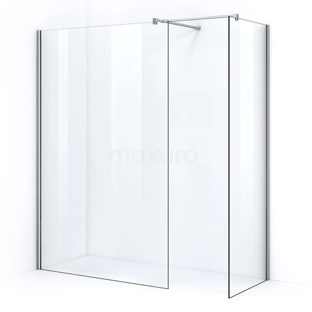 Pearl Walk-in shower | 120x60 cm Clear glass 2 fixed walls IPB1206500C Clear glass shower screen, corner model with minimalist design, ideal for modern bathroom layouts.