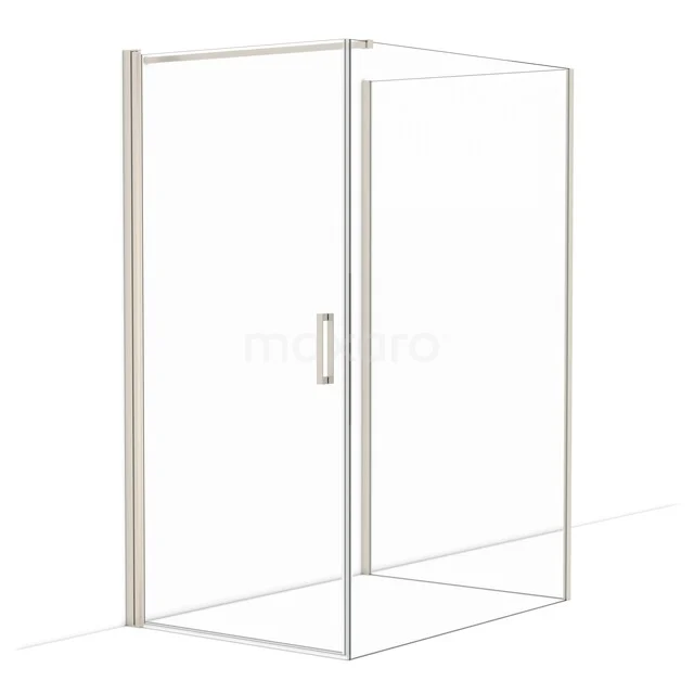 Diamond Douchecabine | 140x100 cm Rvs Helder glas Draaideur Halfvrijstaande rechthoek CDF1101410110BR