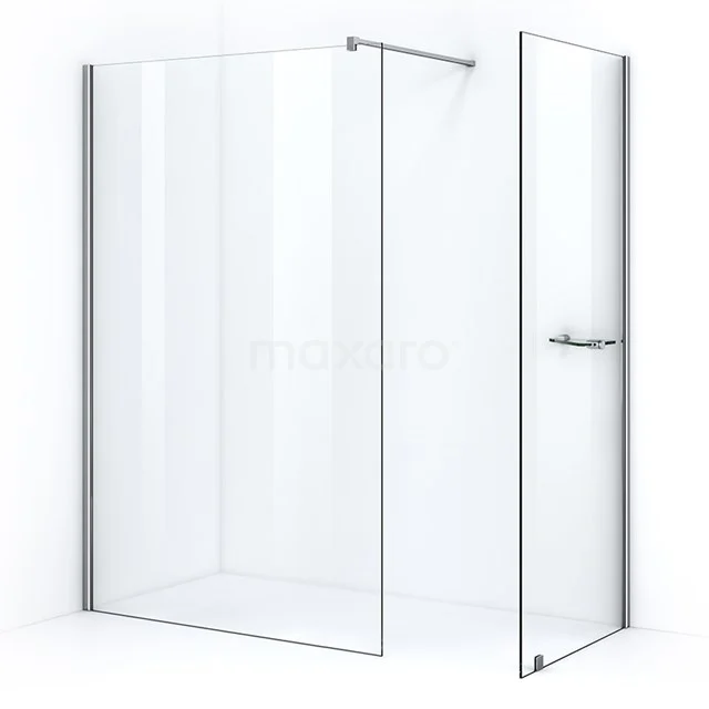 Walk-in shower 120x90cm Safety glass 8mm Chrome IPB1209800C Shower screen with door, sleek design, transparent, suitable for modern bathrooms, made of toughened glass.