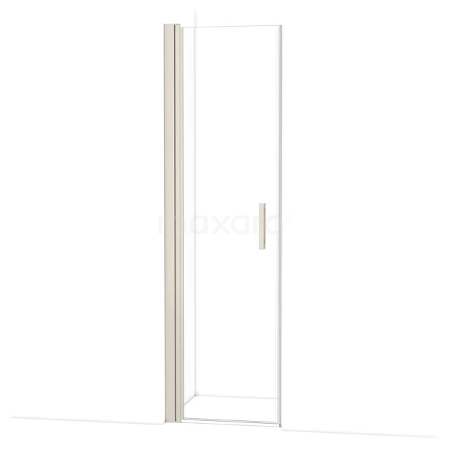 Glazen douchedeur met aluminium profiel, helder glas en modern design, ideaal voor een stijlvolle badkamerinrichting.