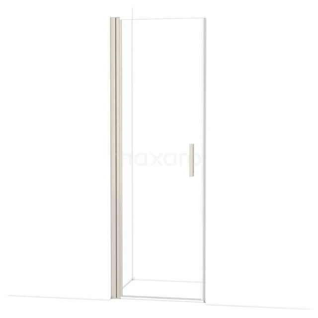 Glazen douchedeur met aluminium profiel en strak handvat, perfect voor een moderne badkamerstijl.