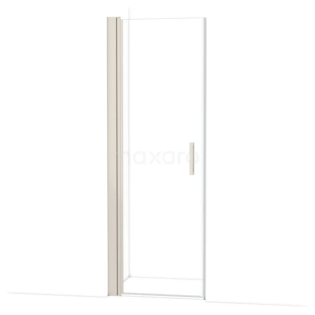 Glazen douchedeur met aluminium frame, transparant ontwerp, ideaal voor een moderne badkamer.