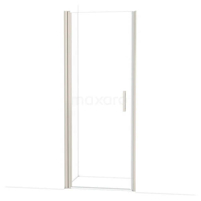 Glazen douchedeur met minimalistisch ontwerp, aluminium profiel en geïntegreerde handgreep voor moderne badkamers.