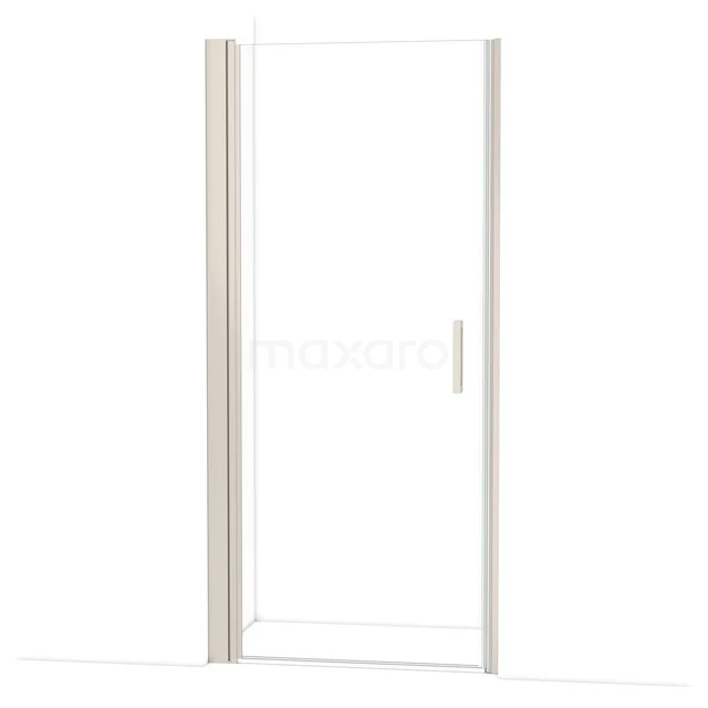 Glazen douchedeur met aluminium profiel, helder glas en strak design, ideaal voor moderne badkamers.