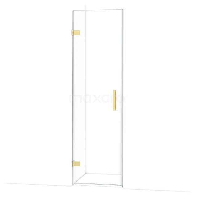 Diamant-Duschtüren DDA2106120LG Glas Duschtür mit goldfarbenen Scharnieren und Haltegriff, elegantes Design, ideal für moderne Bäder.