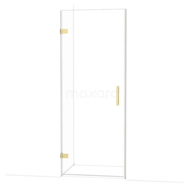 Diamant-Duschtüren DDA2108120LG Glasene Duschtür mit goldenen Scharnieren und Haltegriff, elegantes Design, perfekt für einen modernen Badezimmerstil.