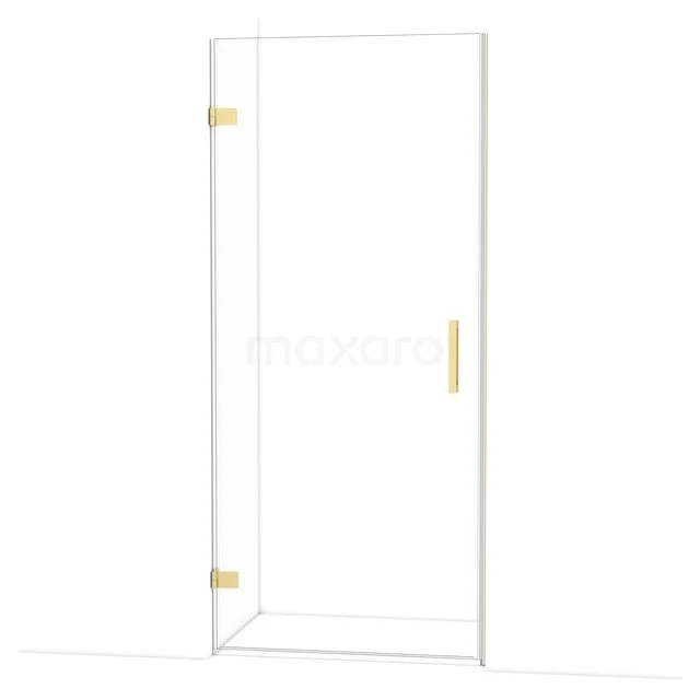 Diamant-Duschtüren DDA2109120LG Glasdusche mit goldfarbenen Scharnieren und Haltegriff, elegantes Design für moderne Badezimmergestaltung.