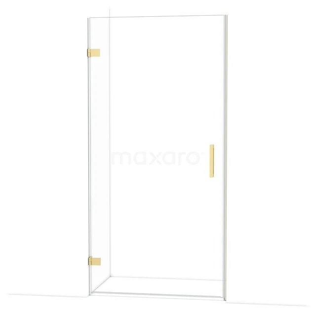 Diamond Shower door | 100 cm Light gold Clear glass Pivot door DDA2110120LG Glass shower door with gold hinges and Handle, stylish bathroom design, suitable for modern and luxurious interiors.