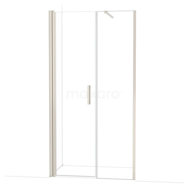 Glazen douchecabine met schuifdeur, helder glas en aluminiumprofiel, perfect voor een moderne badkamerinrichting.