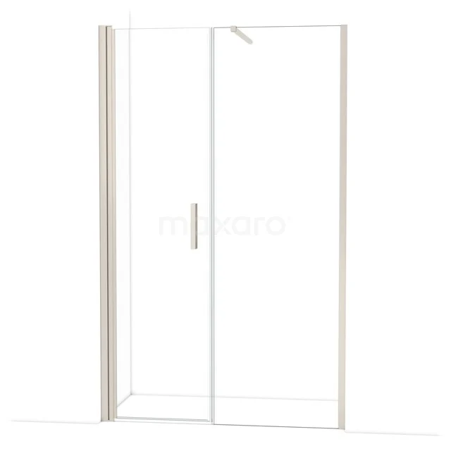 Diamond Duschtür | 130 cm Edelstahl Klarglas Drehtür DDC106071110BR Duschtür mit Schiebetür, Klarglas, Aluminiumprofil, geeignet für moderne Bäder, Modell: Space-Line.