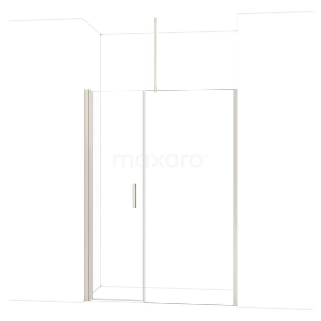 Glazen douchedeur met schuifmechanisme, transparant en strak design, ideaal voor moderne badkamers.