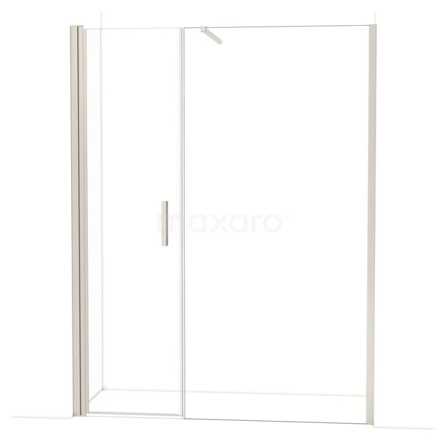 Glazen douchewand met schuifdeur, helder glas en aluminium profielen, ideaal voor moderne badkamers.