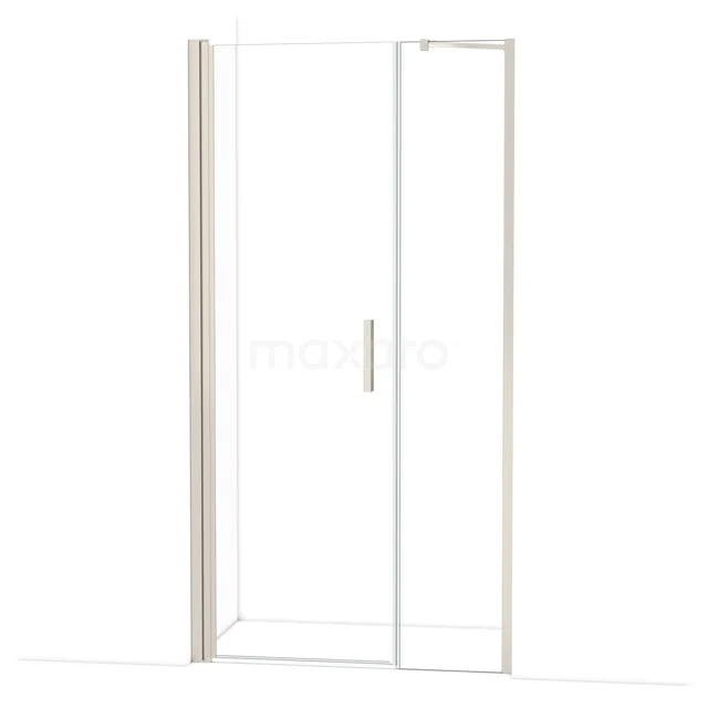 Glazen douchedeur met aluminium frame in een strak design, perfect voor een moderne badkamerstijl.