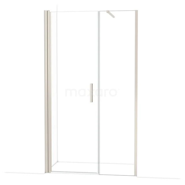 Glazen douchedeur met aluminium profiel, transparant design, ideaal voor moderne badkamers.