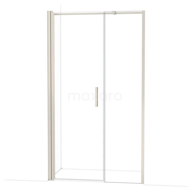 Duschtür mit Schiebemechanismus, schlankem Design, transparentem Glas und Aluminiumrahmen, ideal für moderne Bäder.