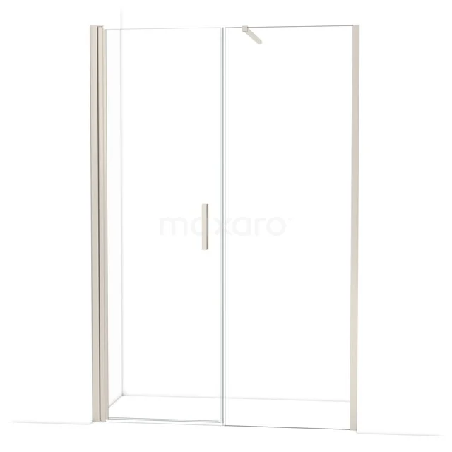 Glasene Duschtür mit Aluminiumrahmen, elegantes Design und Schiebemechanismus, ideal für ein modernes Badezimmer.