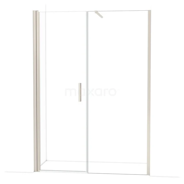 Glas Duschwand mit Schiebetür, transparentes Sicherheitsglas, Aluminium Profile, ideal für einen modernen Badezimmerstil.