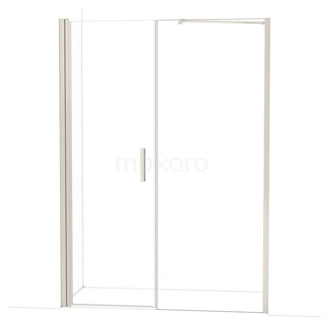 Glazen douchewand met schuifdeur, helder glas en aluminium profiel, ideaal voor een moderne badkamerinrichting.