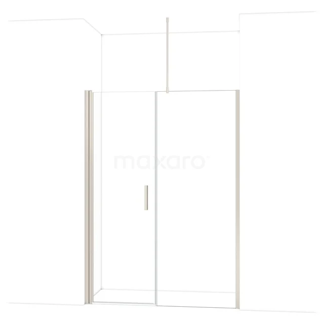Glazen douchedeur met minimalistisch design, aluminium frame en schuiffunctie. Perfect voor een moderne badkamer.