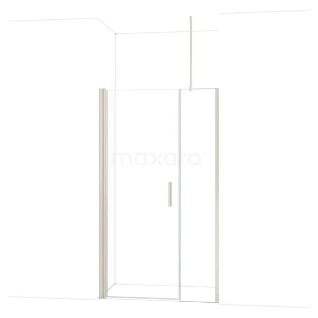 Glazen douchedeur met chromen handgreep, minimalistisch design, geschikt voor moderne badkamers, serie Elegant Line.