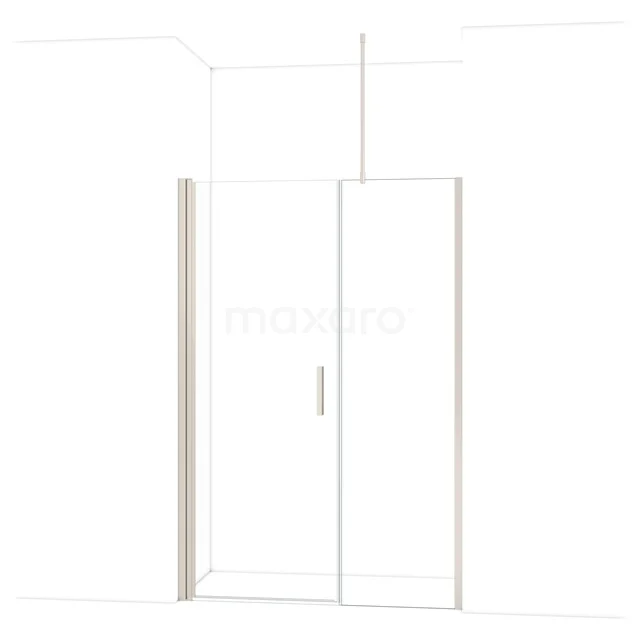 Diamond Duschtür | 140 cm Edelstahl Klarglas Drehtür DDC108061710BR Glasene Duschwand mit Schiebetür, transparentes Design und Aluminiumprofil, ideal für ein modernes Badezimmer.