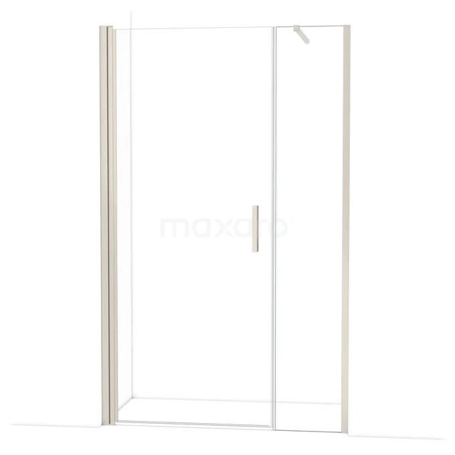 Glazen douchewand met schuifdeur, helder glas en aluminium profielen, ideaal voor moderne badkamerinrichting.